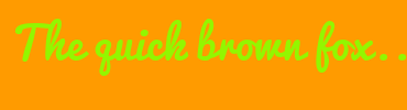 Image with Font Color 93F600 and Background Color FF9B00